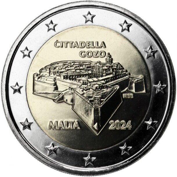 2 euro malta 2024 - citadela gozo - malta-2024-2-euro-cittadella