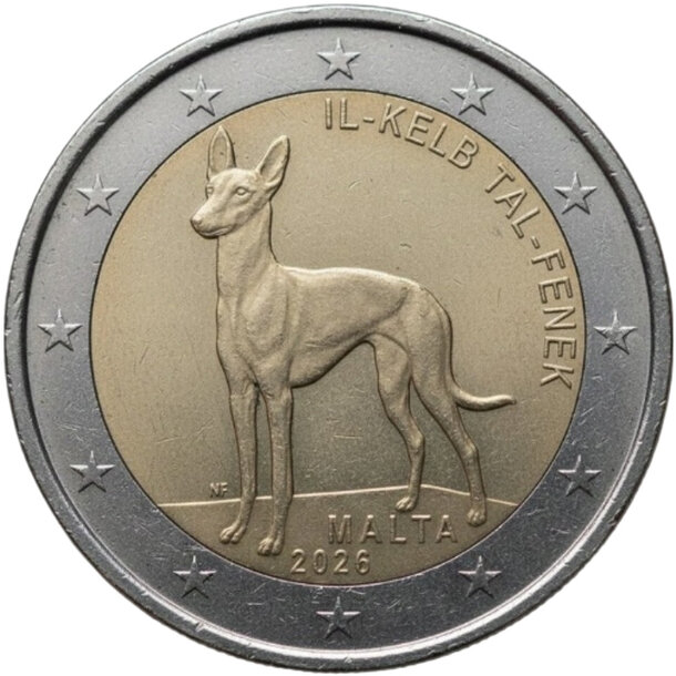 2 euro malta 2026 - faraónsky pes - 2 € Malta 2026 - Faraónsky pes-4