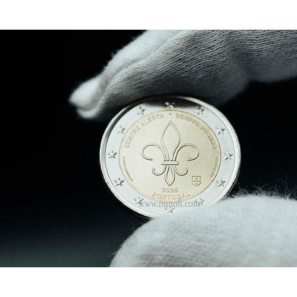 2 euro portugalsko 2025 - skauting - 2 EURO Portugalsko 2025 - Skauting vodotlač  2