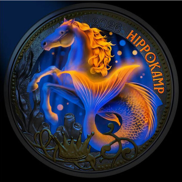 3 euro rakúsko 2026 - hippocampus - 3 € Rakúsko 2026 - Hippocampus-3