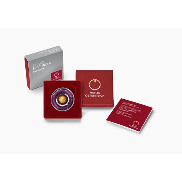 20 euro rakúsko 2023 - einstein ring - proof - 20E_Einsteinring_PP_Ag_5