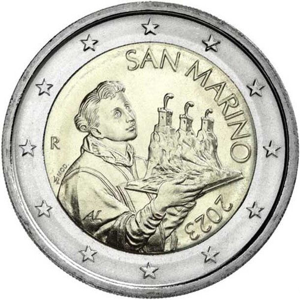 2 euro - obehová minca san maríno 2025 - san-marino-2023-2-euro-2