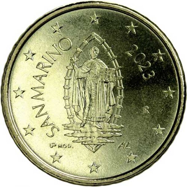 50 cent - obehová minca san maríno 2025 - san-marino-2023-50-cent-2