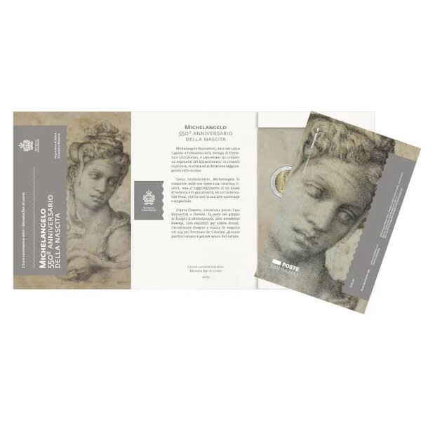 2 euro san marino 2025 - michelangelo - san-marino-2025-2-euro-michelangelo-coincard-2
