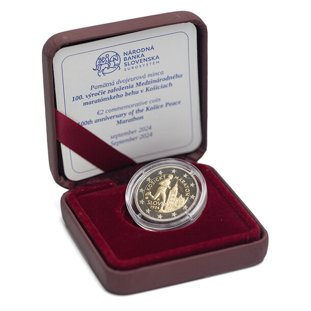 2 euro slovensko 2024 - košický maratón - proof - 2-euro-2024-maraton-proof-2