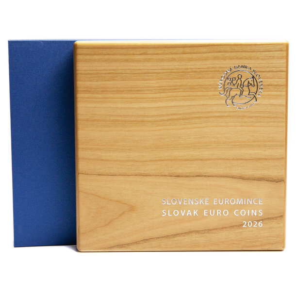 Sada obehových euro mincí sr 2026 - zoh milano cortina - proof - Sada Euro mincí SR26 - ZOH Milano Cortina - proof-drevo-3