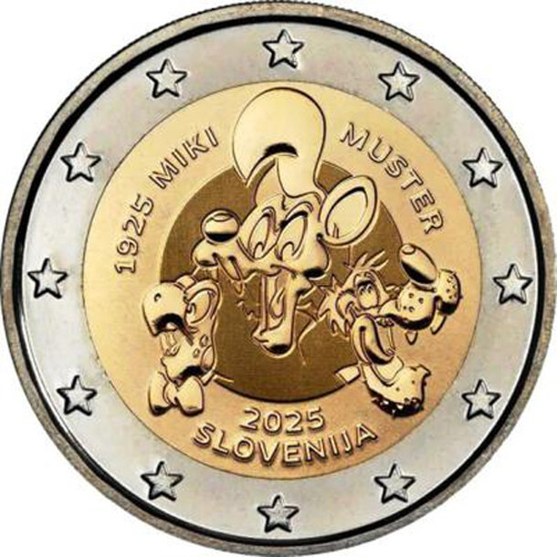 2 euro slovinsko 2025 - miki muster - Slovinsko_2025_2€_MikiMuste