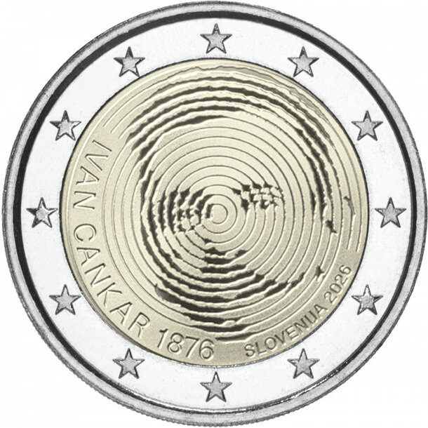 2 euro slovinsko 2026 - ivan cankar - 2 euro Slovinsko 2026 - Ivan Cankar