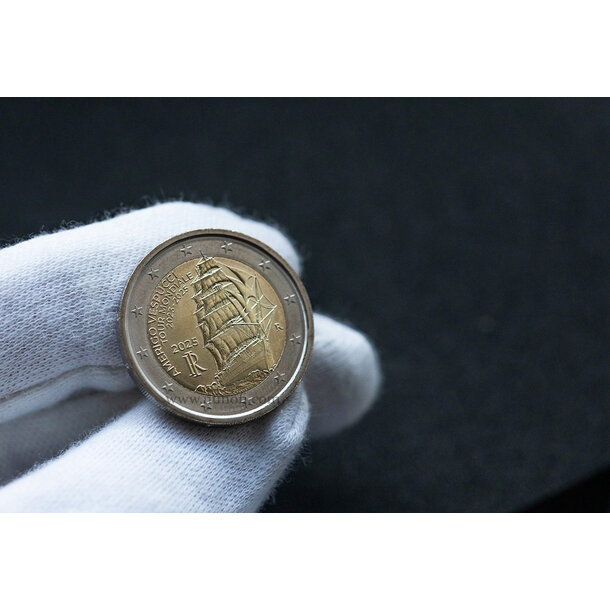 2 euro taliansko 2025 - amerigo vespucci - 2 EURO Taliansko 2025 - Amerigo Vespucci 01 vodotlač  