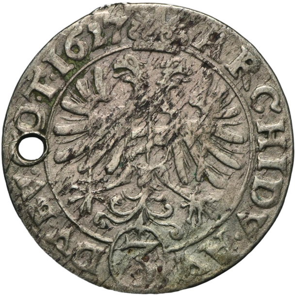 3 grajciar ferdinand ii. 1627 vratislav (vr hr) - 3 Grajciar Ferdinand II. 1627 Vratislav VR HR-2
