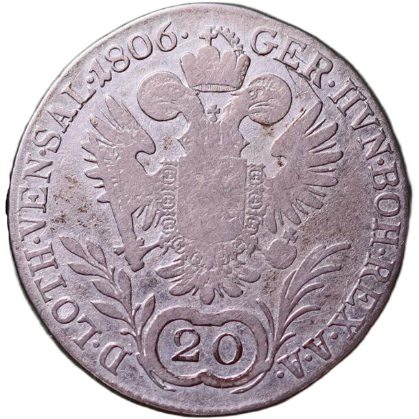 20 grajciar františek ii.1806 b - 20 Grajciar František II.1806 B 5-2