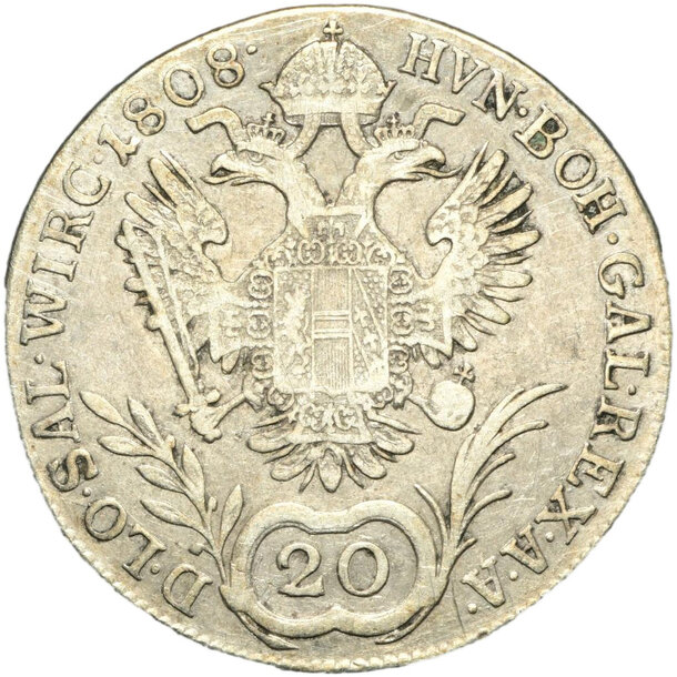 20 grajciar františek ii.1808 a - 20 Grajciar František II.1808 A 2-2