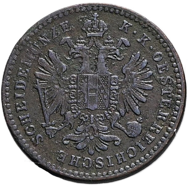1 grajciar františek jozef i.1858 b - 1 Grajciar František Jozef I.1858 B-2