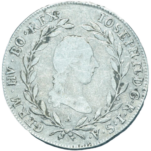 20 grajciar jozef ii.1787 a - 20-kreuzer-1787-a-josef-ii-3