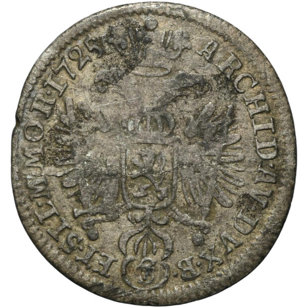 3 grajciar karol vi. 1725 praha (pr) - 3 Grajciar Karol VI. 1725 Praha PR-2