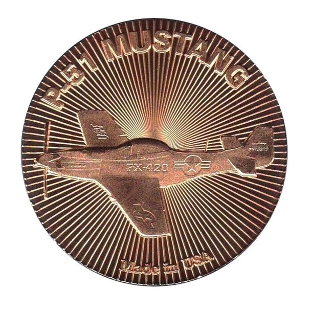 Medená minca fighter jet p51 mustang 1 unca - 1oz-copper-fighter-jet-p51-mustang-round-obverse_1