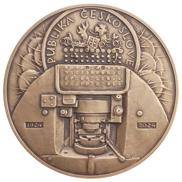 Medaila slovensko 2024 - 100. výročie razby 5 haliernika 1924 - medaila-5hal_mosadz-2