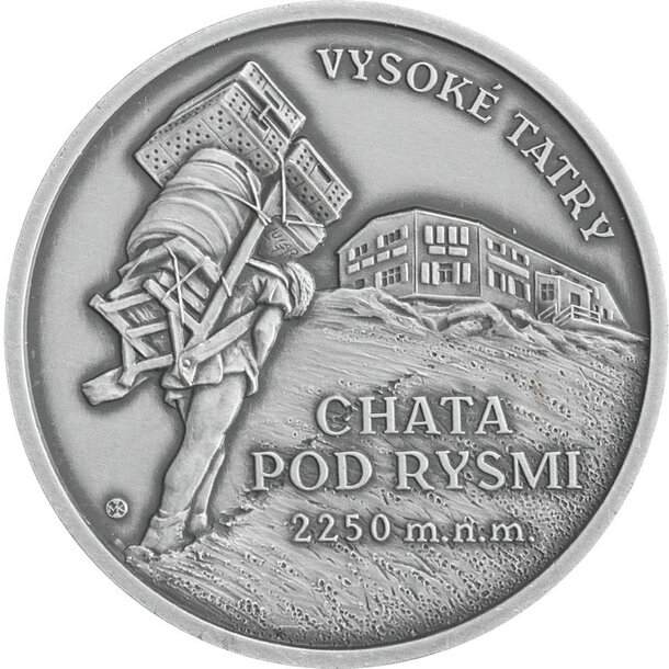 Medaila slovensko 2025 - chata pod rysmi - horske-chaty-chata-pd-rysmi-mosadz-