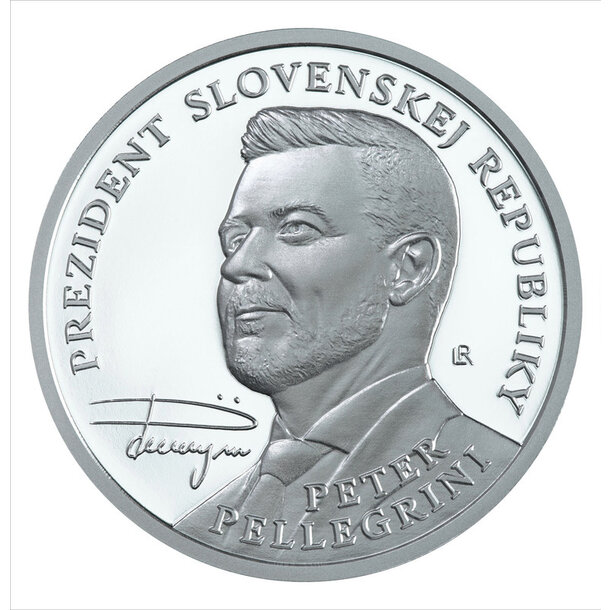 Medaila slovensko 2025 - prezident sr - peter pellegrini (ag) - pellegrini_striebro 1