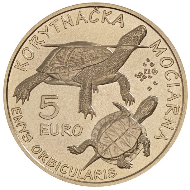 5 euro slovensko 2026 - korytnačka močiarna - 5_euro_2026_korytnacka-2