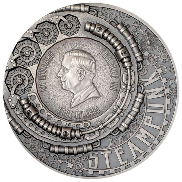 20 dollars cook islands 2025 - steampunk - letectvo - 20 Dollars Cook Islands 2025 - Steampunk - Letectvo-2
