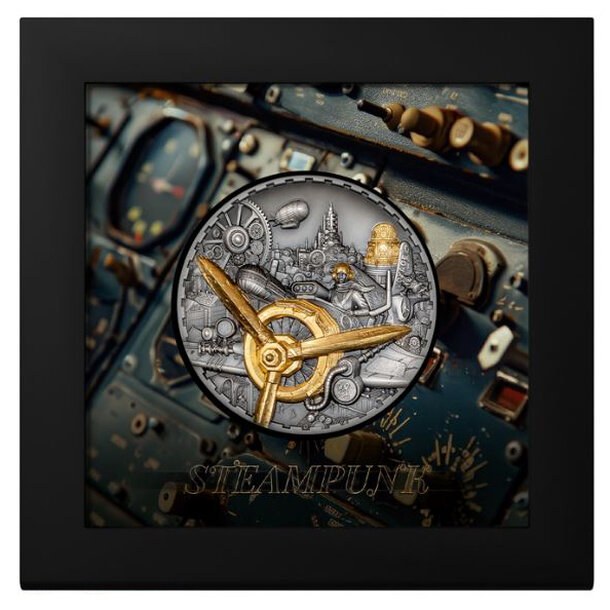 20 dollars cook islands 2025 - steampunk - letectvo - 20 Dollars Cook Islands 2025 - Steampunk - Letectvo-3