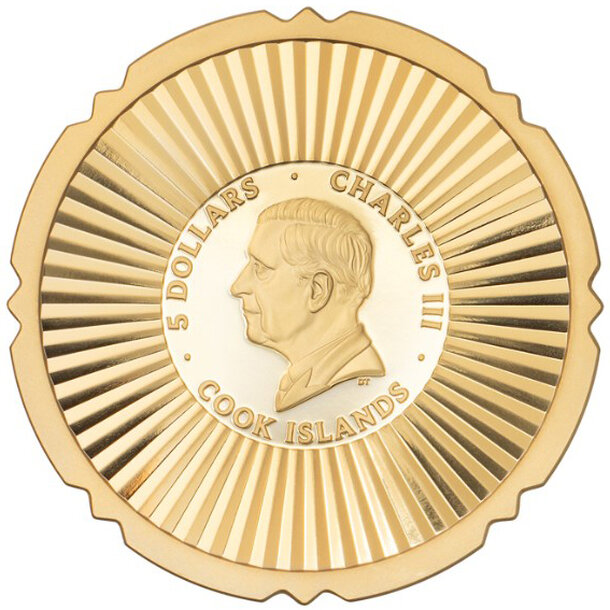 5 dollars cook islands 2025 - ďatelina štvorlístok - 5 Dollars Cook Islands 2025-Ďatelina štvorlístok-3