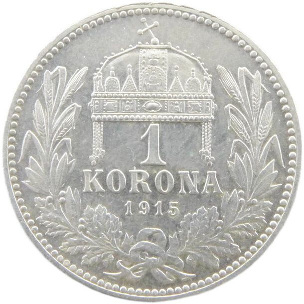 1 koruna františek jozef i. 1915 kb - 1-koruna-1915-KB-2