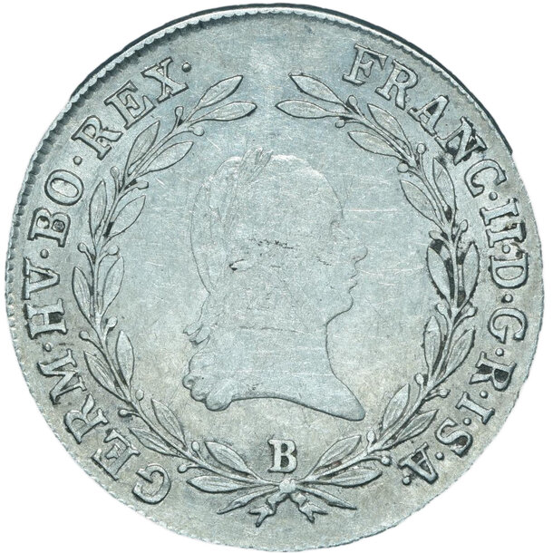20 grajciar františek ii.1804 b - 20-kreuzer-1804-b-frantisek-ii-1