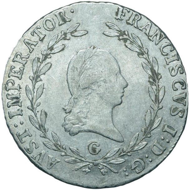 20 grajciar františek ii.1815 g - 20-kreuzer-1815-g-frantisek-ii-1