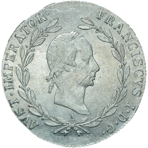 20 grajciar františek ii.1830 a - 20-kreuzer-1830-a-frantisek-ii-1