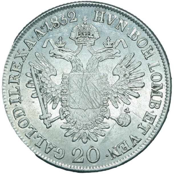 20 grajciar františek ii.1832 c - 20-kreuzer-1832-c-frantisek-ii-2