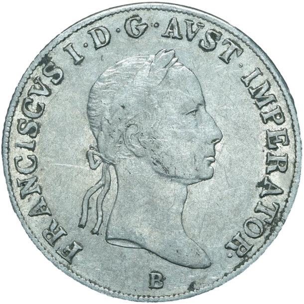 20 grajciar františek ii.1833 b - 20-kreuzer-1833-b-frantisek-ii-1