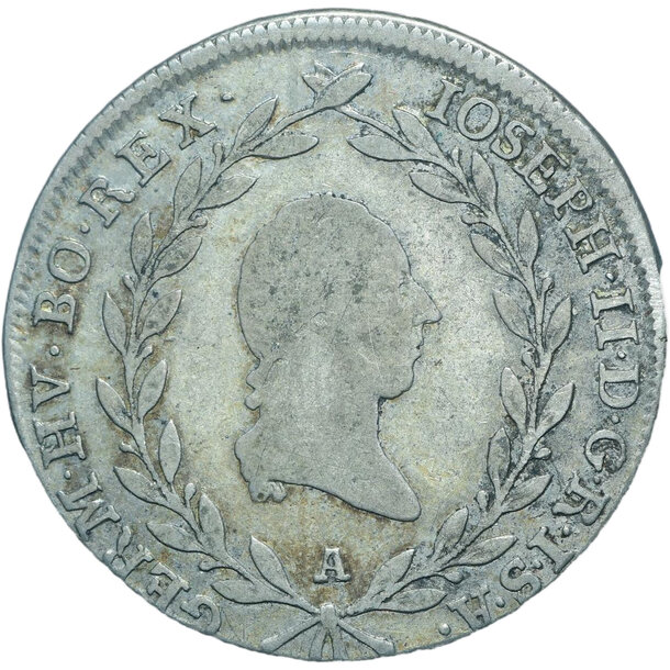 20 grajciar jozef ii.1784 a - 20-kreuzer-1784-a-josef-ii-1