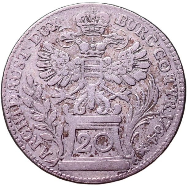 20 grajciar mária terézia 1764 - 20 Grajciar Mária Terézia 1764 Viedeň-2