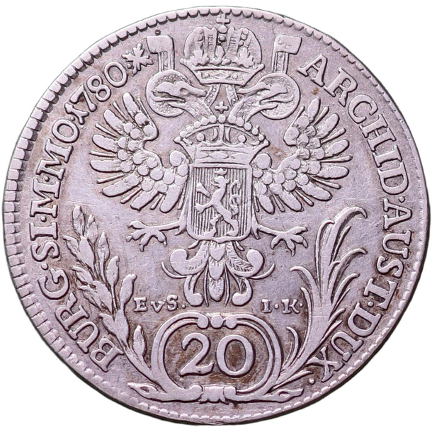 20 grajciar mária terézia 1780 (evs-ik) - 20 Grajciar Mária Terézia 1780 Praha EvS-IK-2