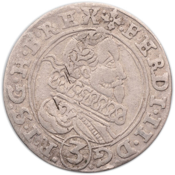 3 grajciar ferdinand ii. 1628 olomouc (ol) - Ferdinand-II-3-Grajciar-1628-Olomouc-1