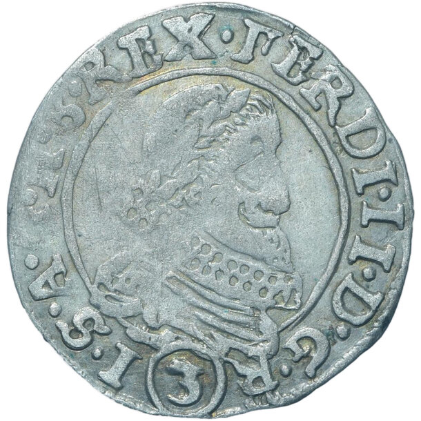 3 grajciar ferdinand ii. 1637 praha (pr) - 3-kreuzer-1637-ferdinand-ii-praha-2-1
