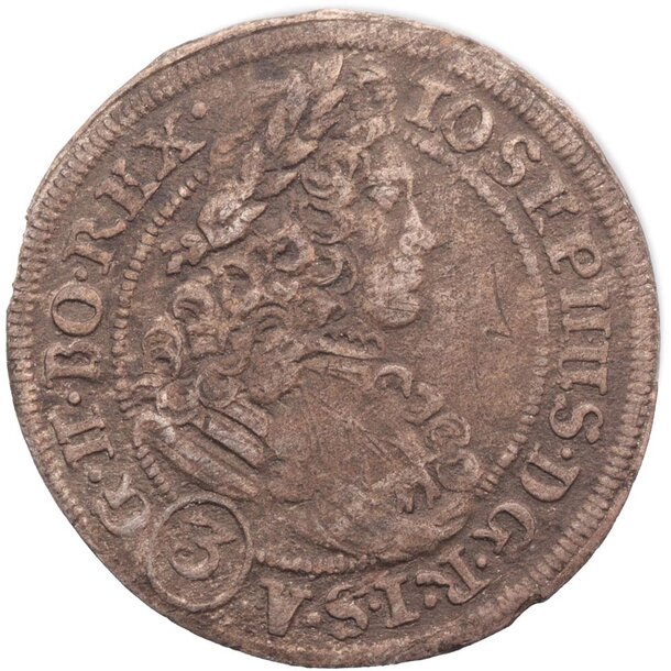 3 grajciar jozef i. 1706 breh (bi cb) - Jozef-I-3-Grajciar-1706 -1