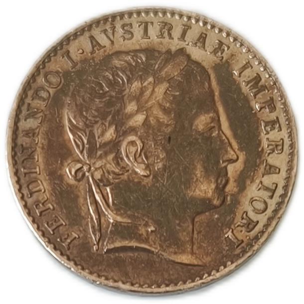 Holdovací žetón ferdinand v.1835 - Holdovací žetón Ferdinand V. 1835 Ag malý-1