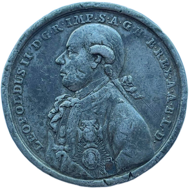 Korunovačná medaila leopold ii. 1790 - MinceHabsburgovciLeopold II_22a