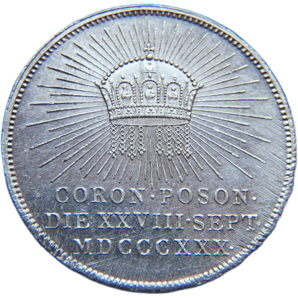 Korunovačný žetón ferdinand v.1830 - zeton-1830-frantisek-i-velky-2