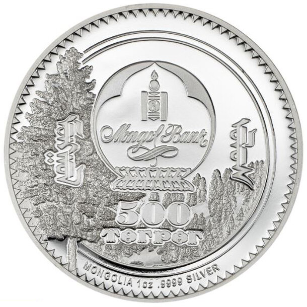 500 togrog mongolsko 2025 - vydra - proof - 500 Togrog Mongolsko 2025 - Vydra-2