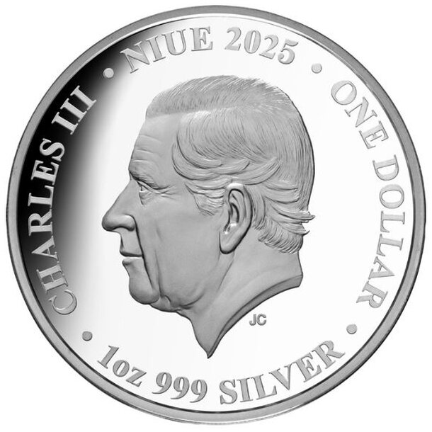 1 dollar niue 2025 - richterova stupnica - 1 Dollar Niue 2025 - Richterova stupnica-2