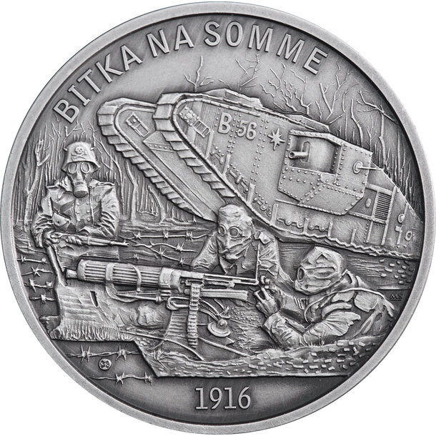 2 dollars niue 2025 -  bitka na somme - 2 Dollars Niue 2025 -  Bitka na Somme-1