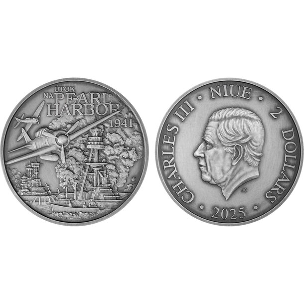 2 dollars niue 2025 - útok na pearl harbor - 2-dollars-niue-2025--pearl-harbor-2