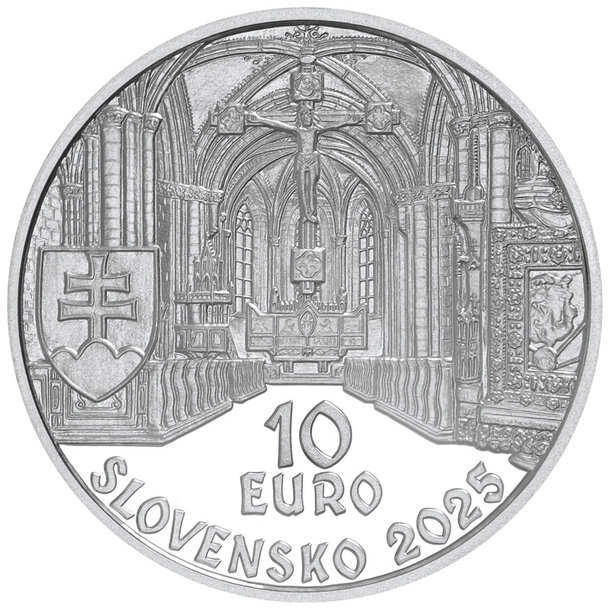 10 euro slovensko 2025 - hronský beňadik - 10-euro-Hronsky-Benadik-a