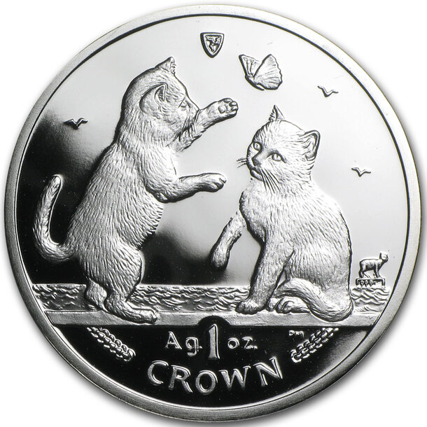 1 crown isle of man 2004 - tonkinská mačka - proof - 1 Crown Isle of Man 2004 - Tonkinská mačka - Proof-1