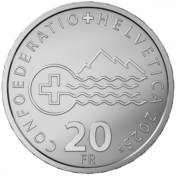 20 francs švajčiarsko 2025 - lugano jazero - proof - 20 Francs Švajčiarsko 2025 - Lugano jazero-2