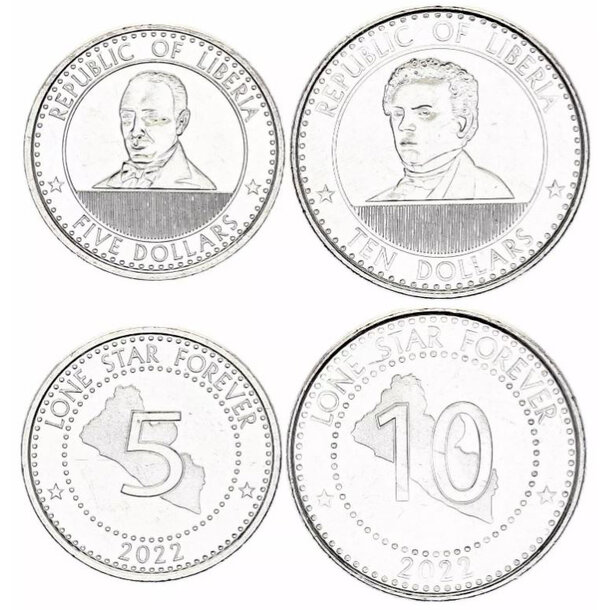 Set mincí libéria 2022 - Set mincí - Libéria 2 ks 2022